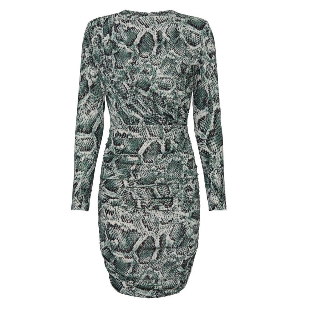 ALEXIA ADMOR Ruched Python Print Dress Size‎ XS - Picture 3 of 10